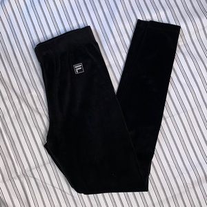 Black Velvet Leggings